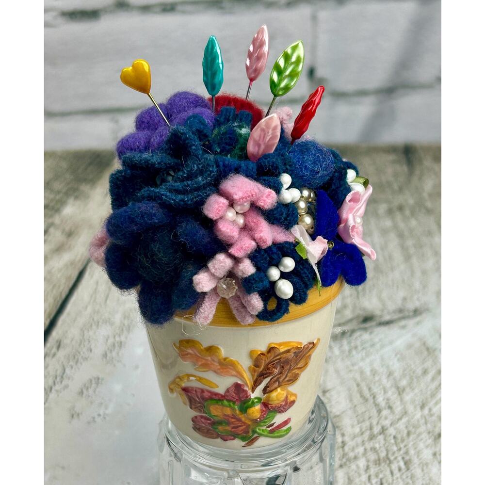 Up Cycled Pin Cushions - Handmade Embellishments - Pin Cushions - Pin Keeps